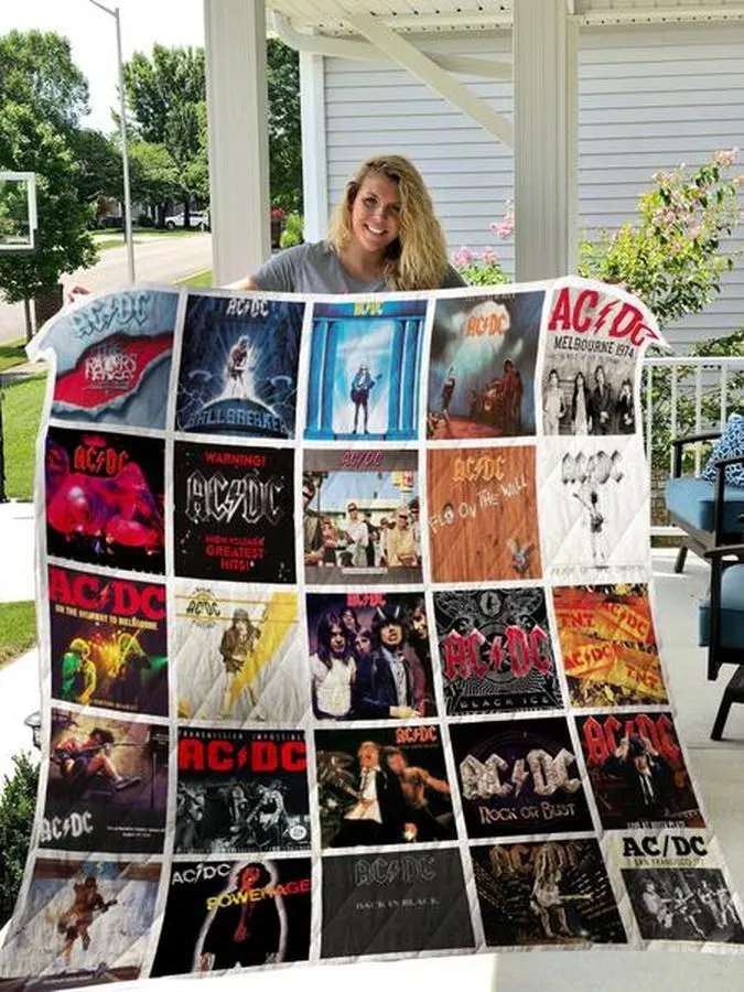 Acdc 3D Customized Quilt Blanket