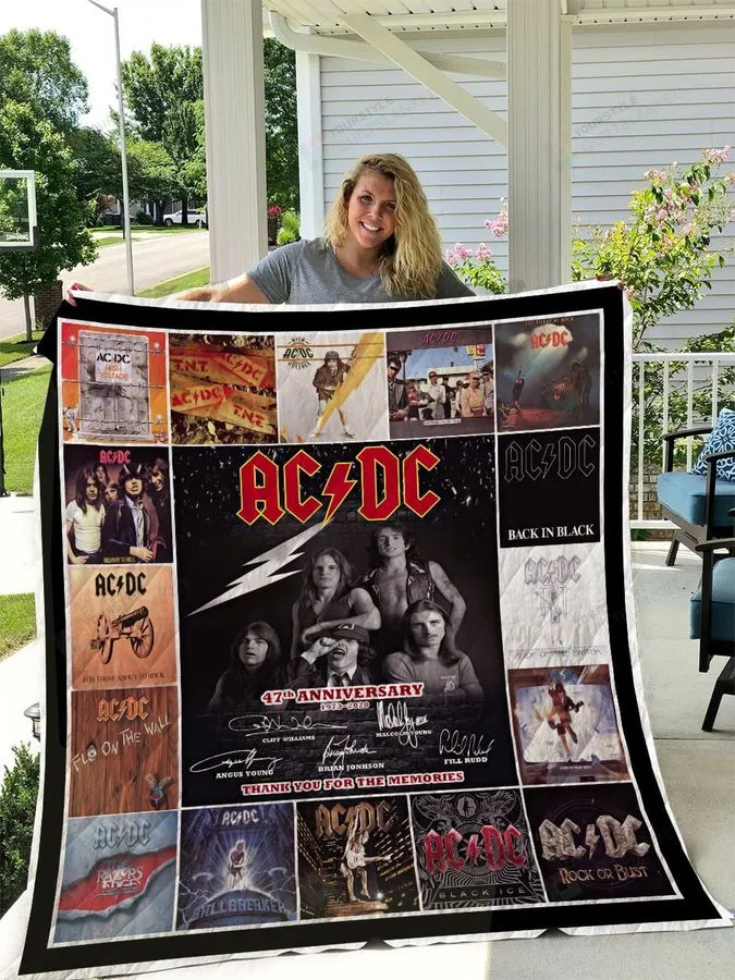 Acdc 47 Years Anniversary Quilt Blanket
