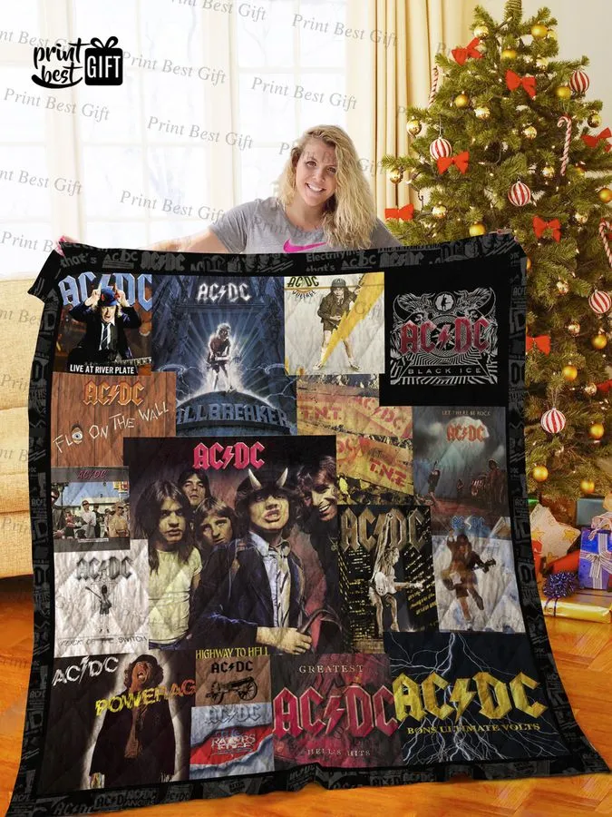 Acdc Albums Cover Poster Quilt Blanketver 3