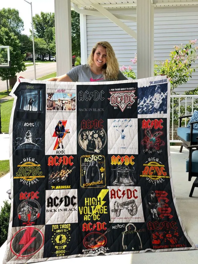 Acdc T Shirt Quilt Blanket For Fans