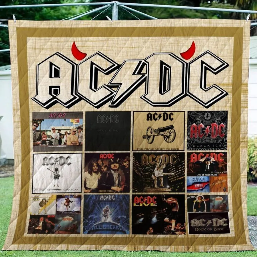 Acdc Washable Handmade Cotton Quilt Blanket