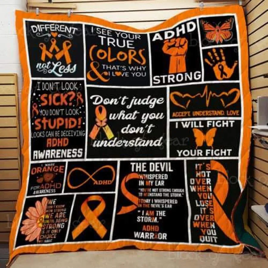 Adhd Customize Quilt Blanket