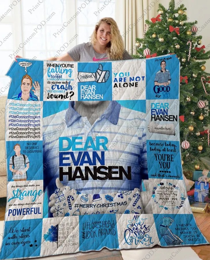 Adu &8211 Dear Evan Hansen Christmas Quilt Blanket