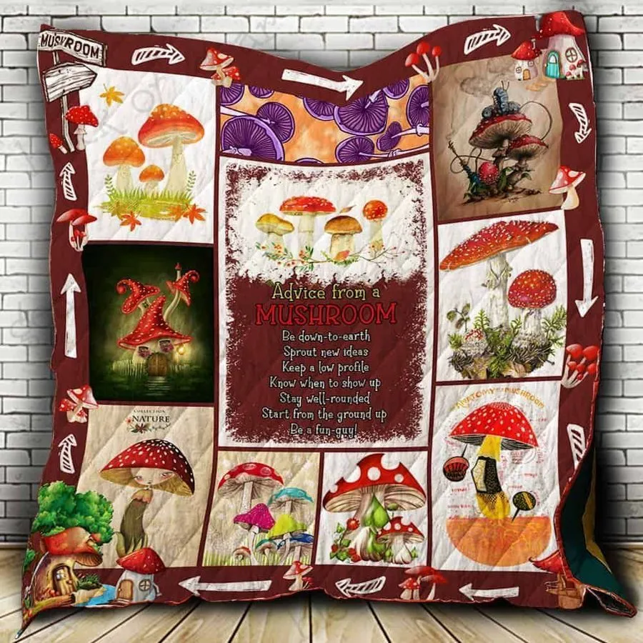 Advice From A Mushroom 3D Customized Quilt