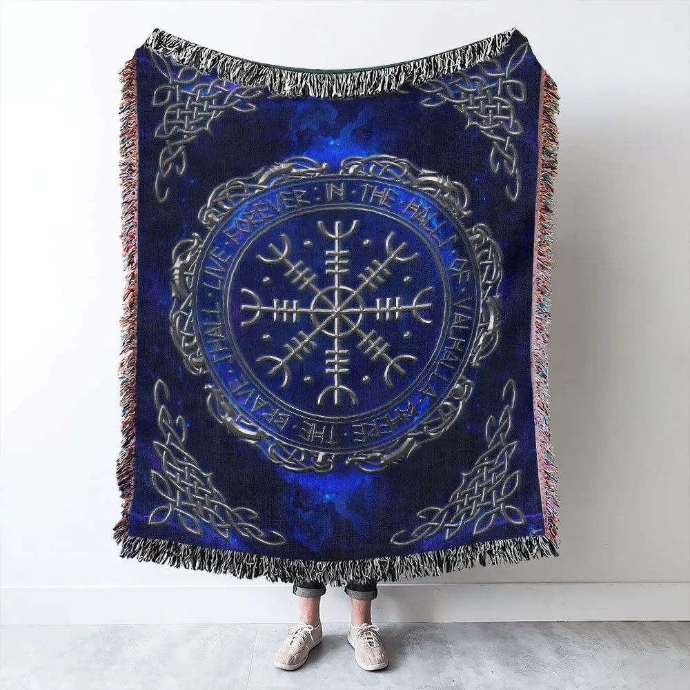 Aegishjalmur Helm Of Awe Viking Woven Blanket Tapestry Trl620wb