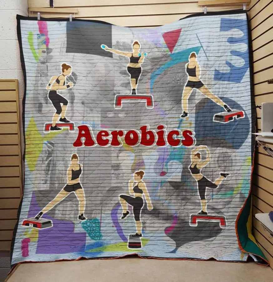 Aerobics 3D Customized Quilt Blanket