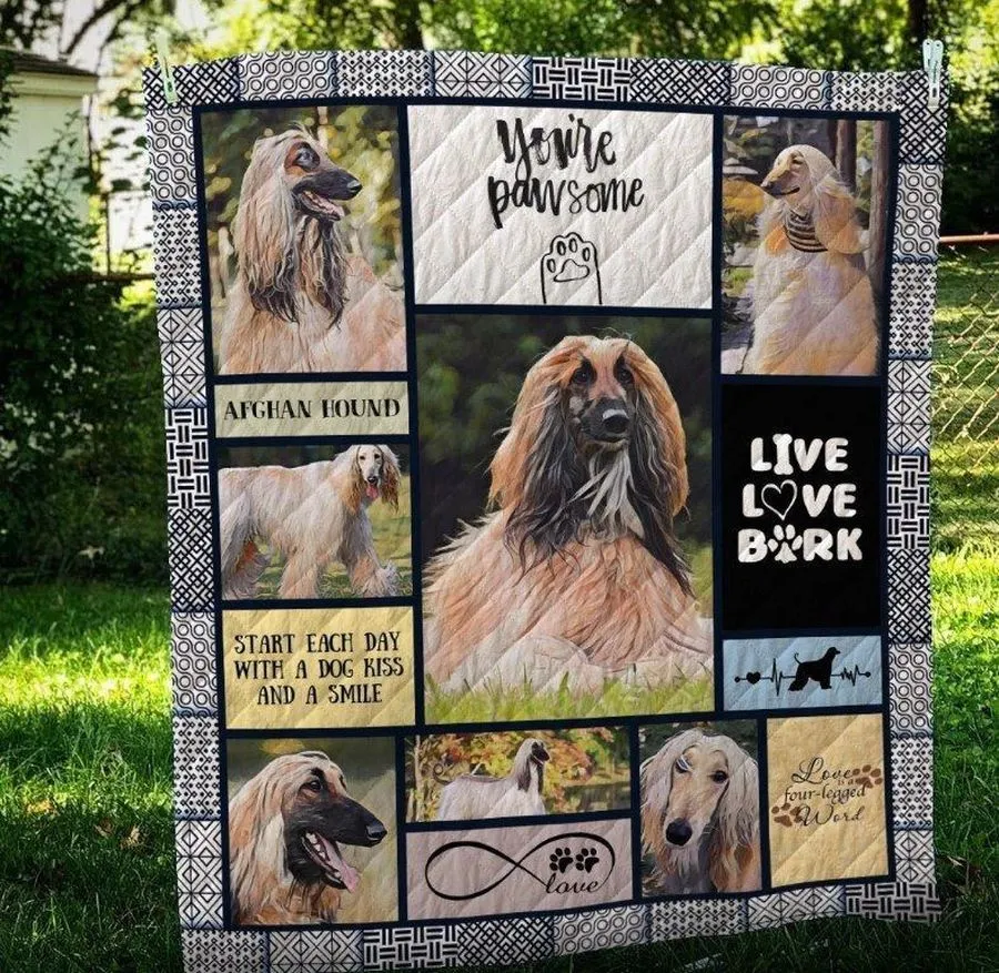 Afghan Hound Pawsome 3D Customized Quilt