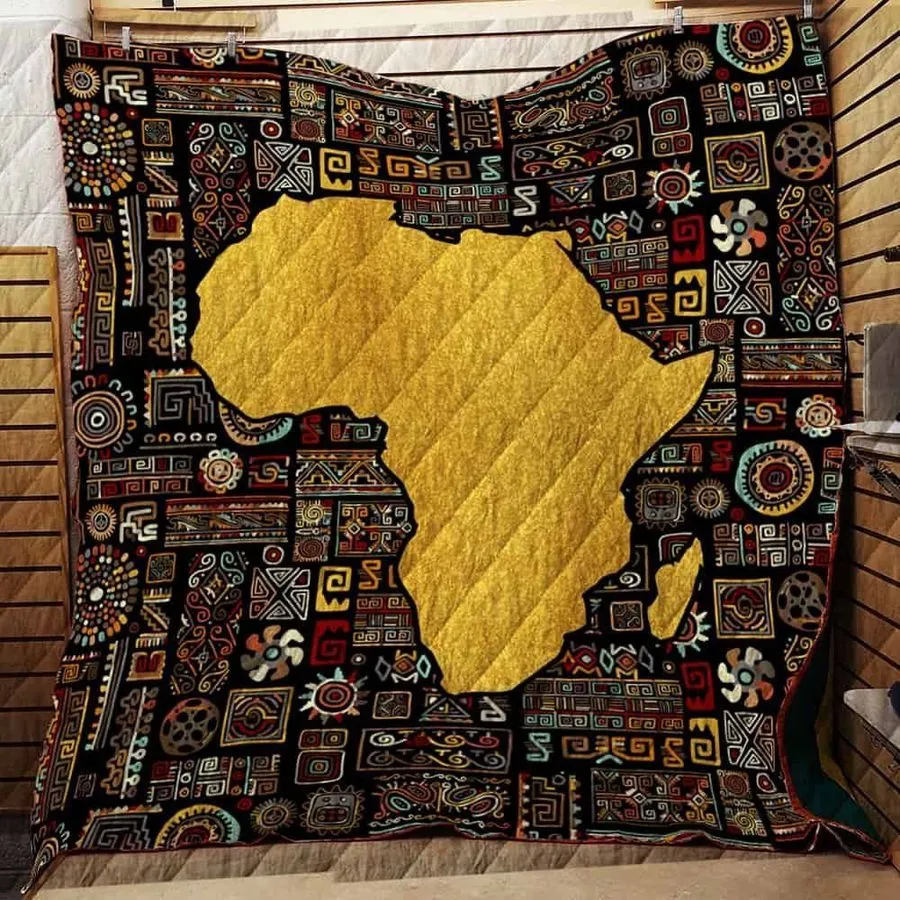 Africa Map 3D Customized Quilt