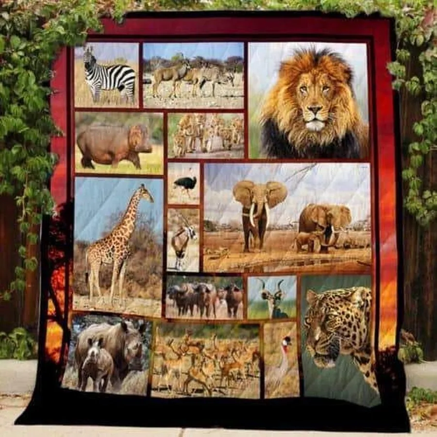 Africa Wildlife 3D Customized Quilt