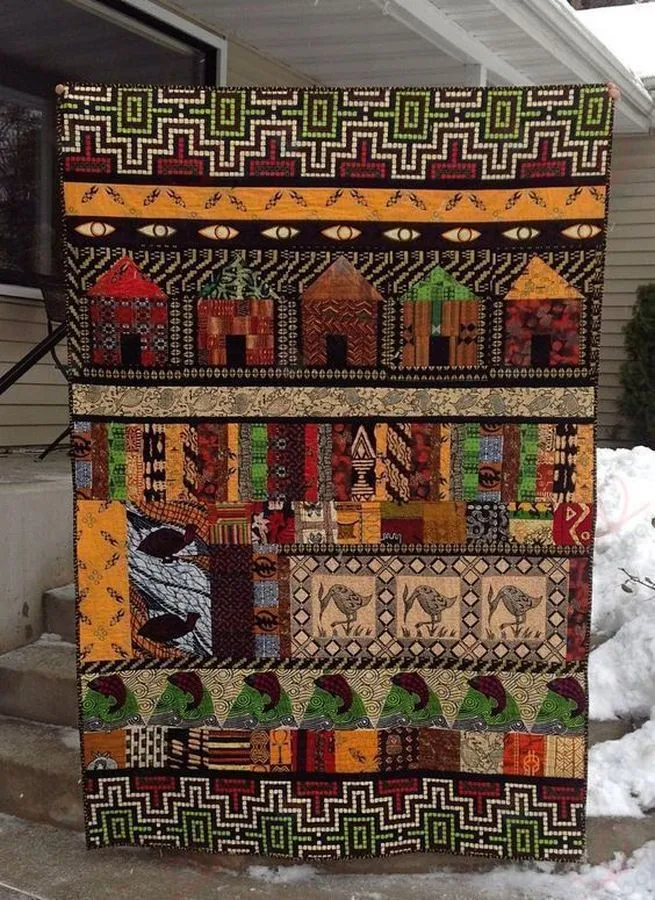 African Fabric Quilt Blanket Great Customized Gifts For Birthday Christmas Thanksgiving Perfect Gifts For African Culture Lover