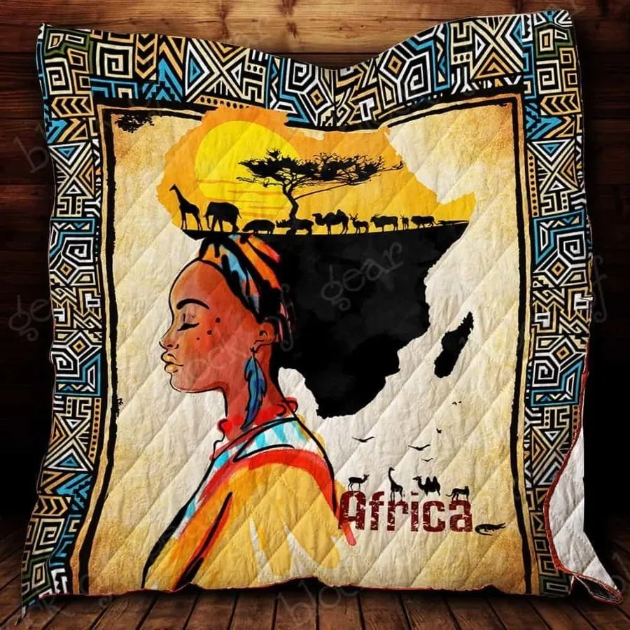 African Girl 3D Customized Quilt