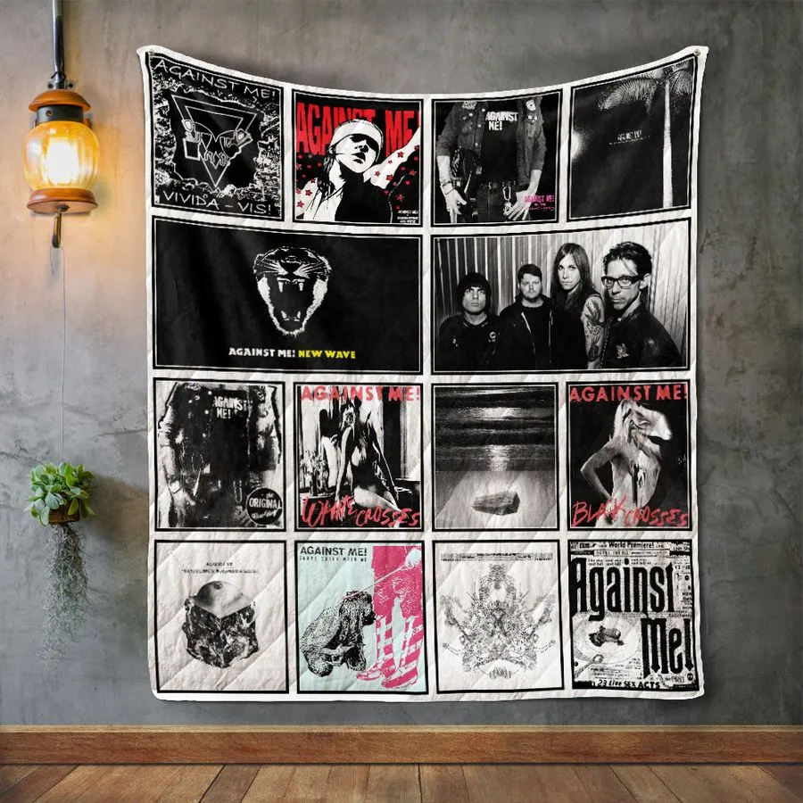 Against Me! Album Covers Quilt Blanket