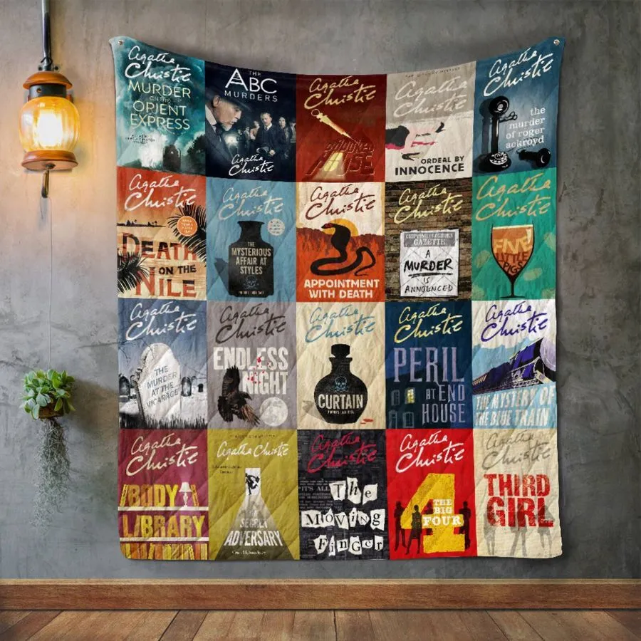 Agatha Christie Books 3D Customized Quilt