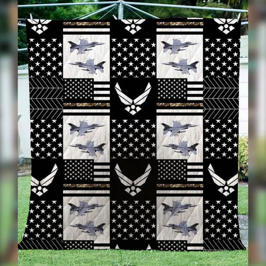Air Force Custom Handmade 3D Customized Quilt Blanket