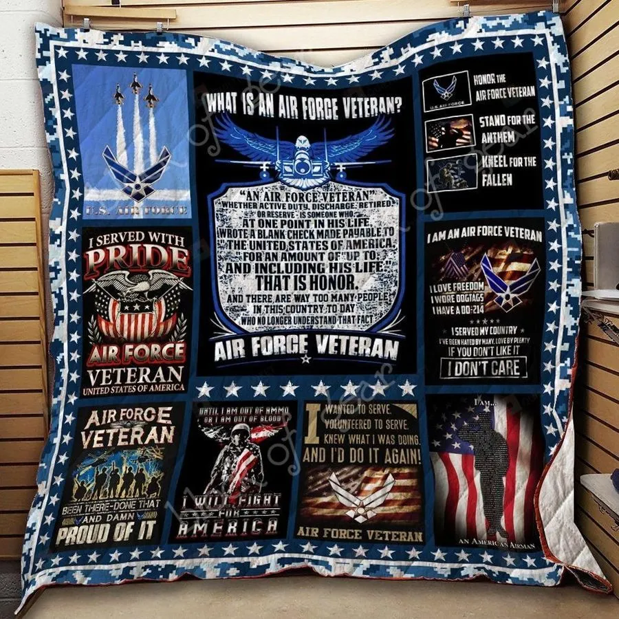 Air Force Veteran I Served With Pride Quilt Blanket Great Customized Gifts For Birthday Christmas Thanksgiving Perfect Gifts For Us Veteran Lover