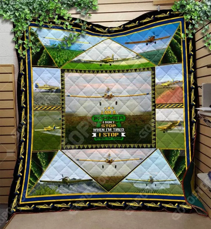 Air Tractor Like 3D Customized Quilt Blanket