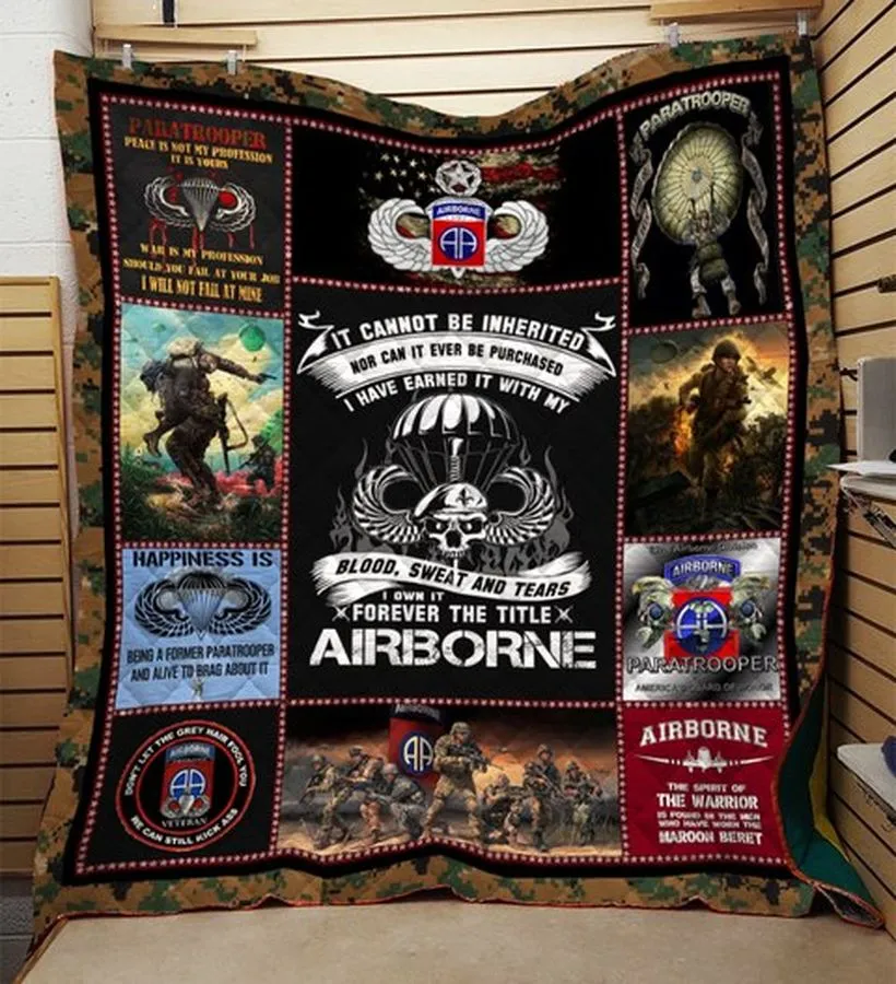 Airborne Division 3D Customized Quilt Blanket