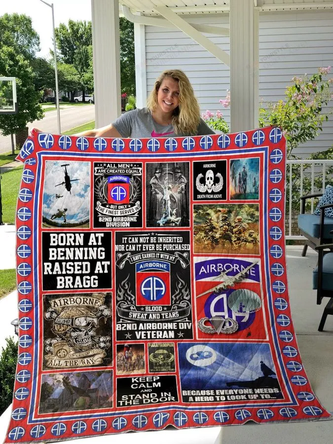 Airborne Veteran Keep Calm And Stand In The Door Quilt Blanket Great Customized Blanket Gifts For Birthday Christmas Thanksgiving