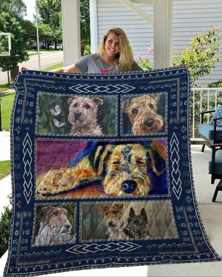 Airedale Bulldog Love Most 3D Customized Quilt