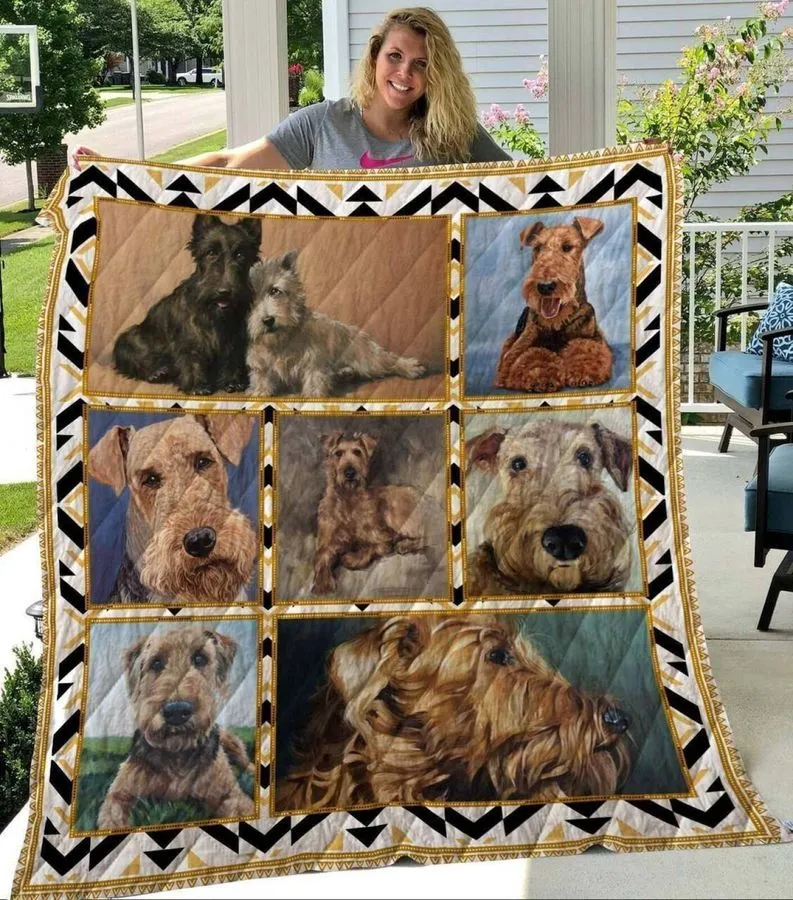 Airedale Terrier 3D Customized Quilt