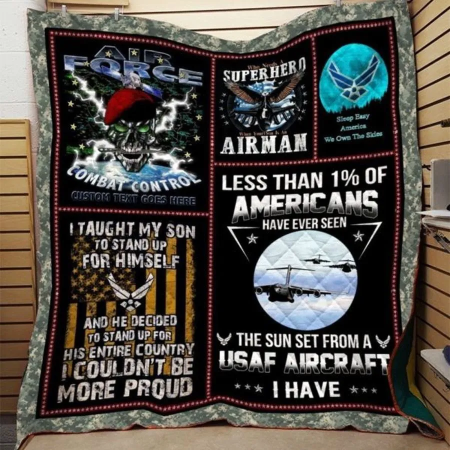 Airman Usaf Printing 3D Customized Quilt Blanket