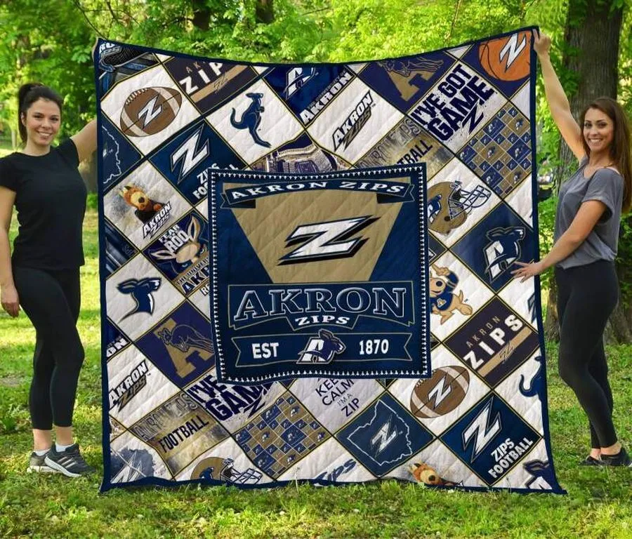 Akron Zips 3D Customized Quilt Blanket