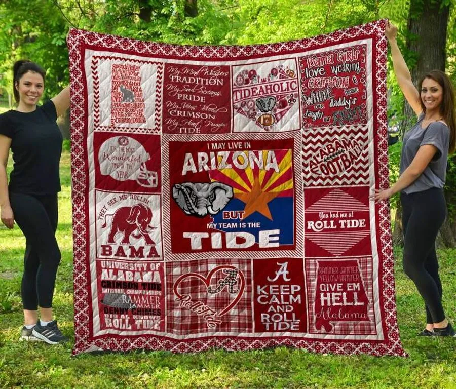 Alabama Crimson Tide Arizona 3D Customized Quilt Blanket