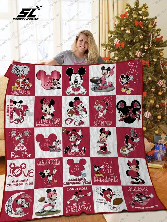Alabama Crimson Tide Disney Quilt Blanket