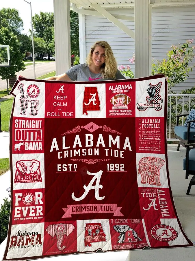 Alabama Crimson Tide Quilt Blanket 01