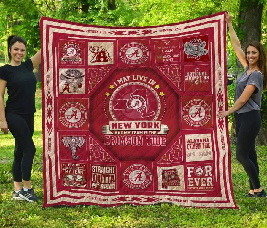 Alabama Crimson Tidenew York 3D Customized Quilt Blanket