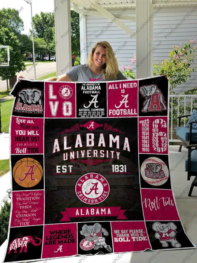Alabama University 17 Quilt Blanket