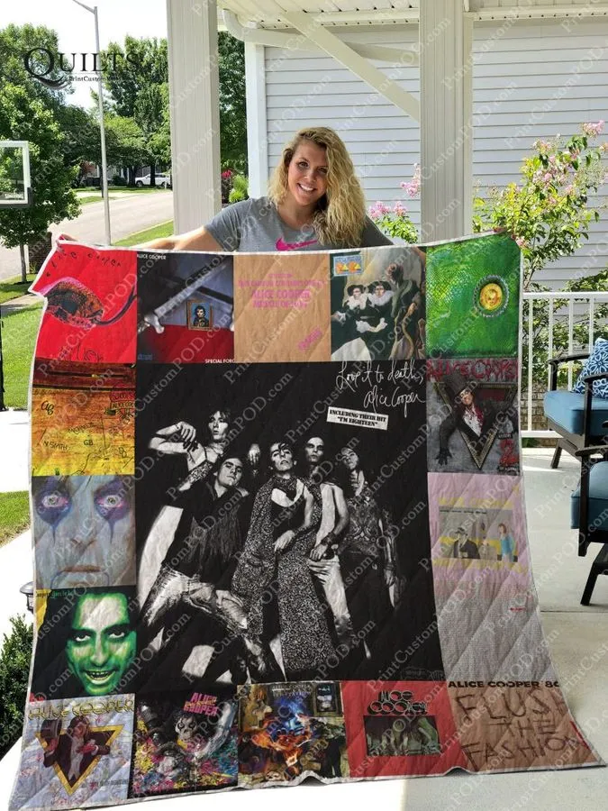 Alice Cooper Albums For Fans Version 3D Quilt Blanket