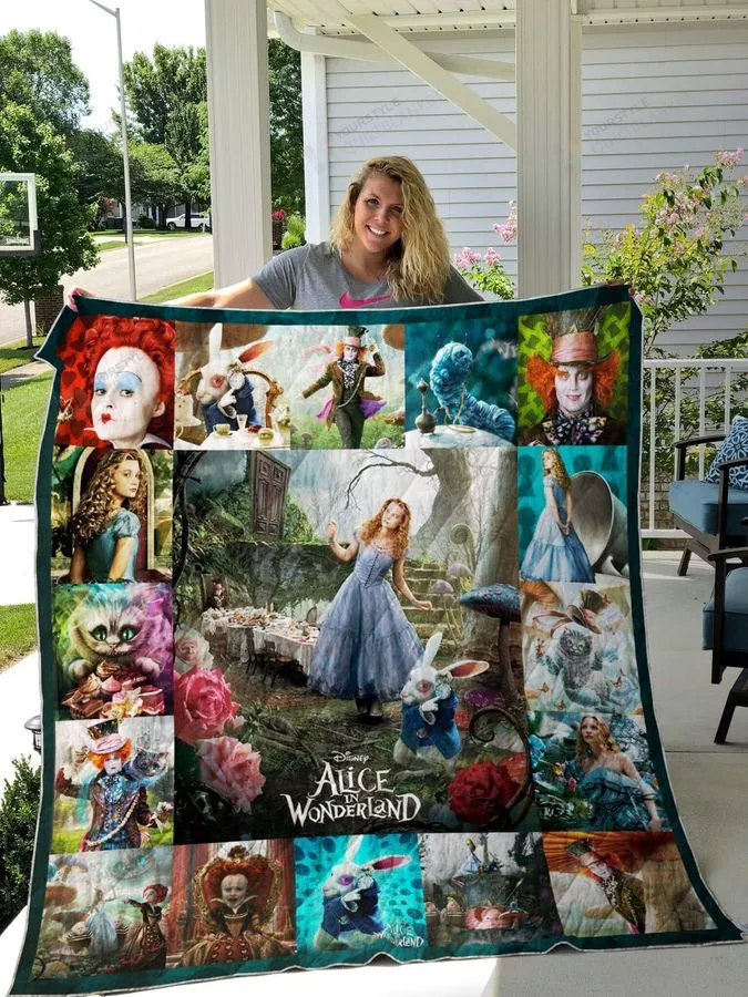 Alice In Wonderland Poster Quilt Blanket