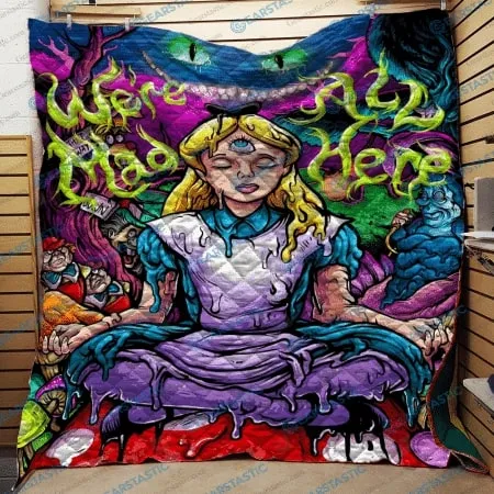 Alice In Wonderland Quilt Blanket