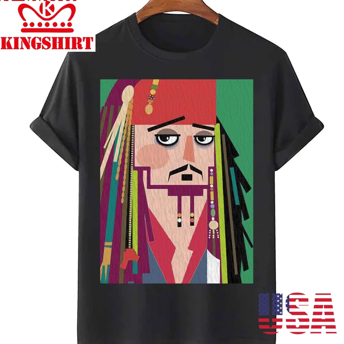 Art Face Desigual Jonny Depp Fitted Scoop Unisex T Shirt