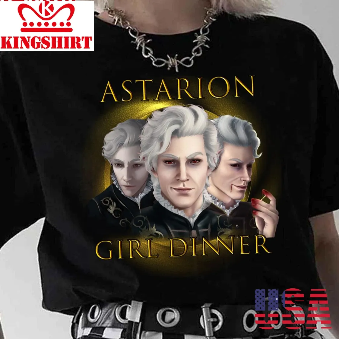 Baldur's Gate Design Of Astarion Girl Dinner Unisex T Shirt