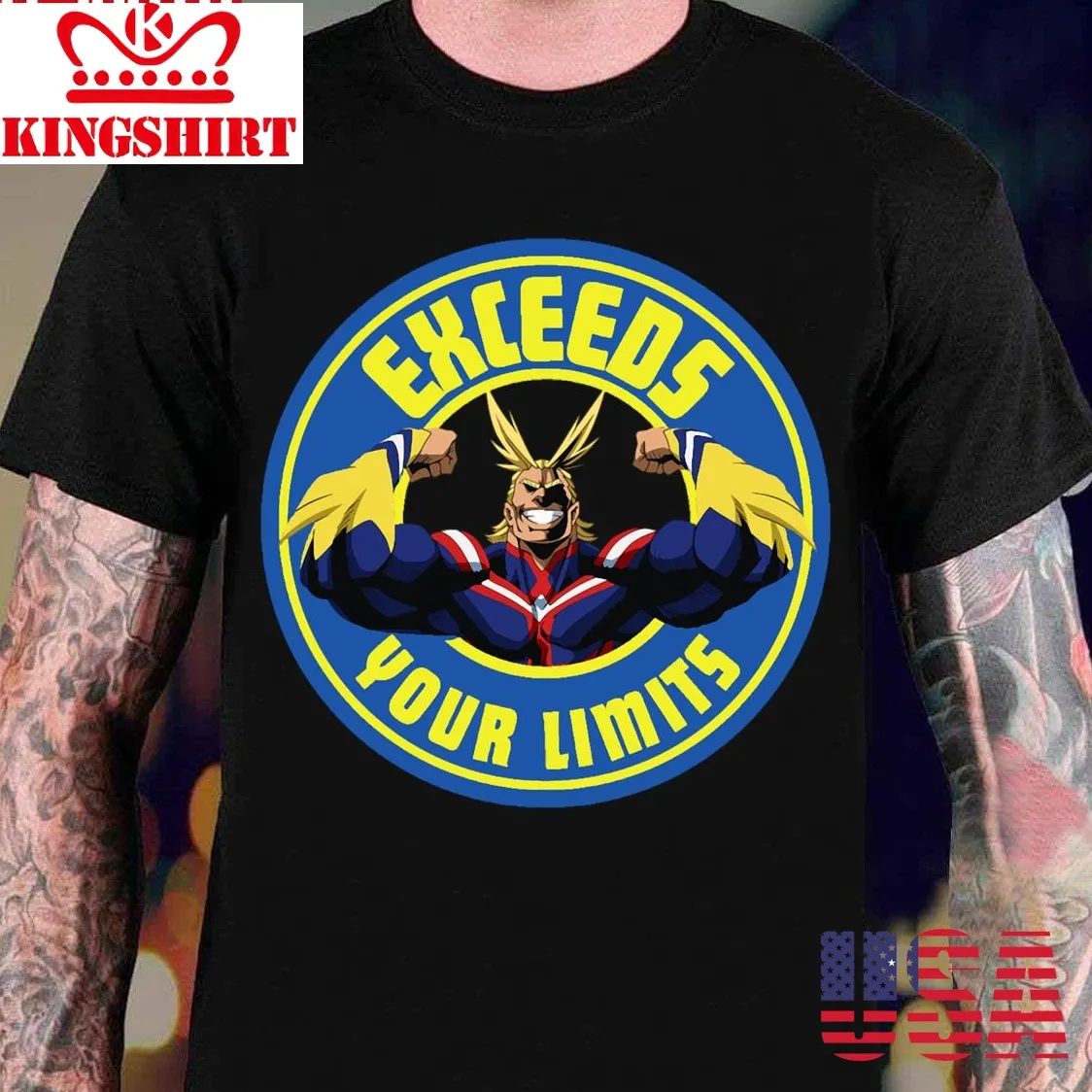 Boku No Hero Academia All Might Exceeds Your Limits Starbucks Logo Unisex T Shirt