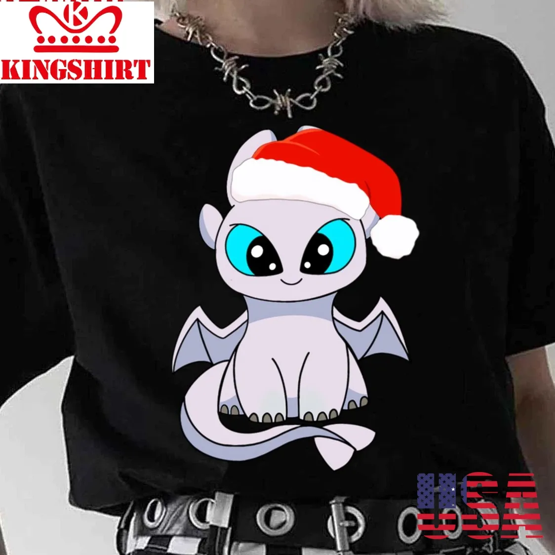 Christmas Light Fury Dragon Toothless Design Unisex T Shirt