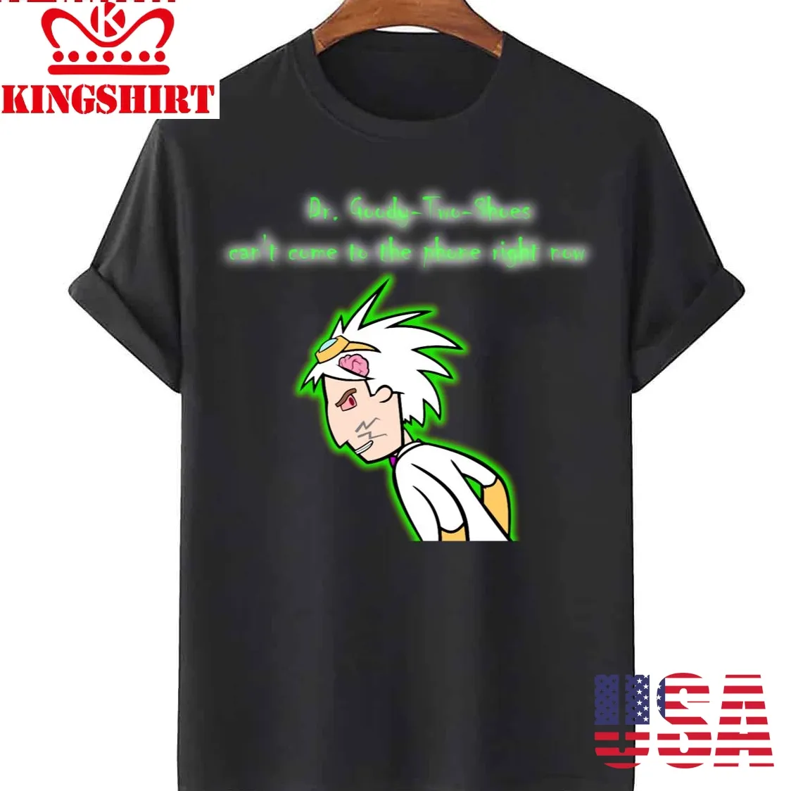Dr Two Brains Green Wordgirl Unisex T Shirt