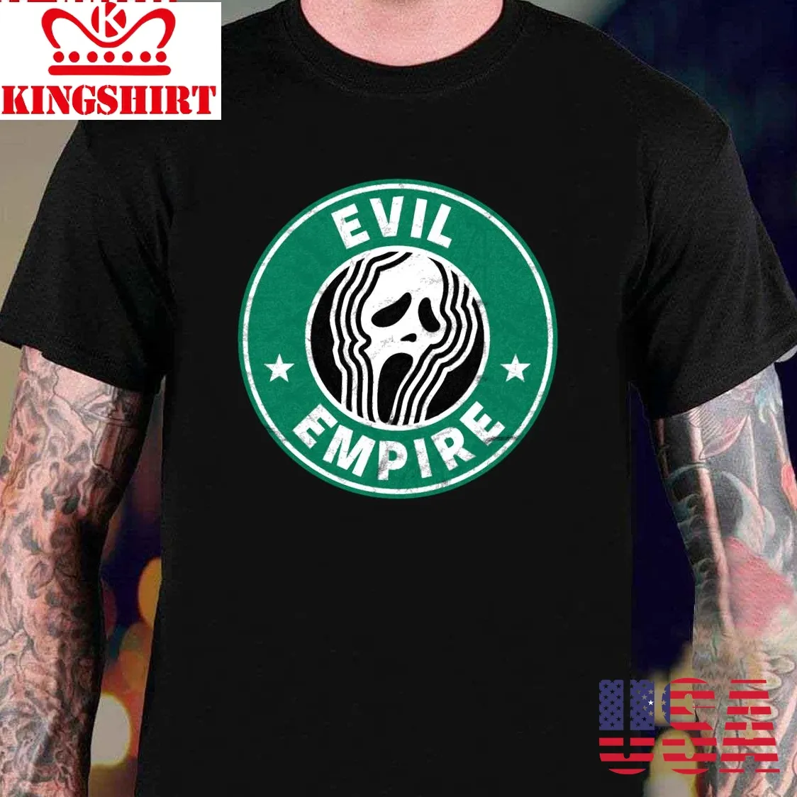 Evil Empire Distressed Design Unisex T Shirt
