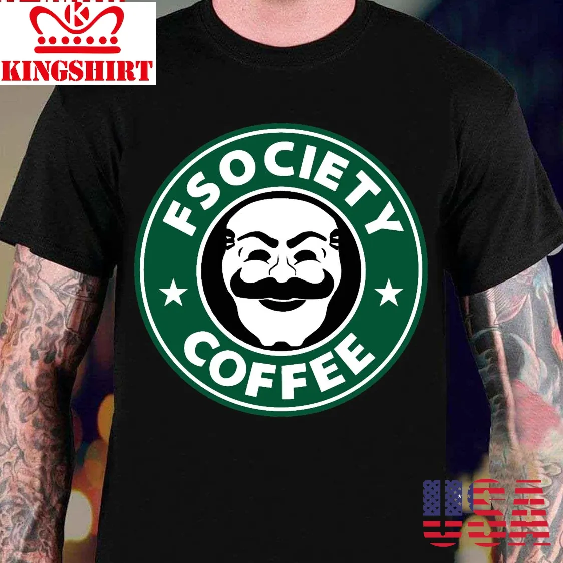 Fsociety Coffee Animated Art Unisex T Shirt