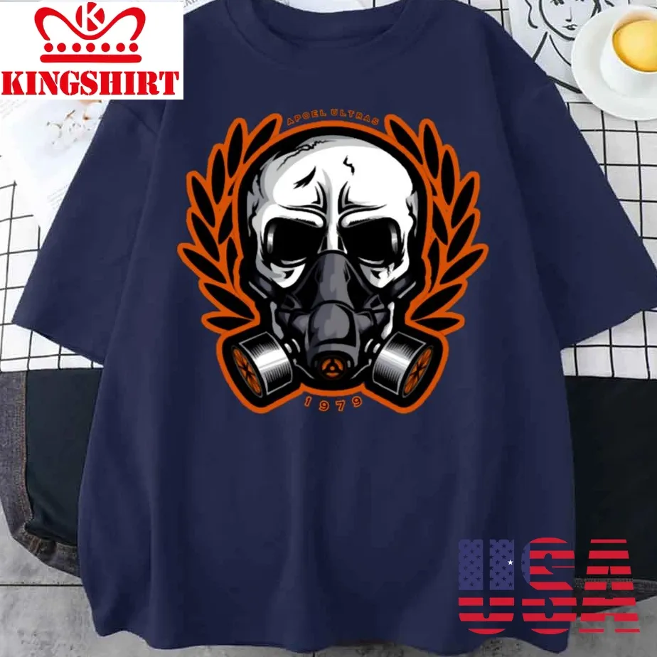 Gas Mask Skull Apoel Ultras Unisex T Shirt