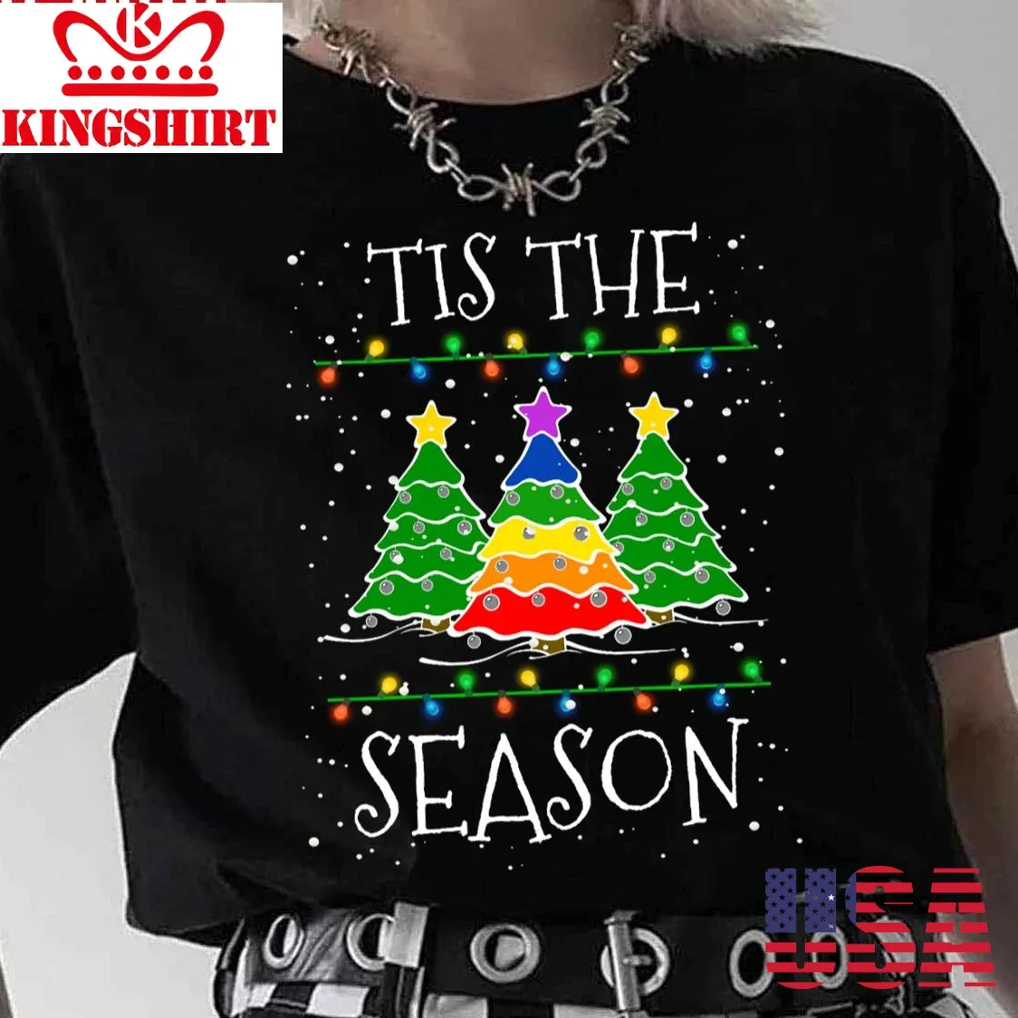 Gay Christmas Lgbtq Gay Pride Christmas Tree Tis The Season Unisex T Shirt