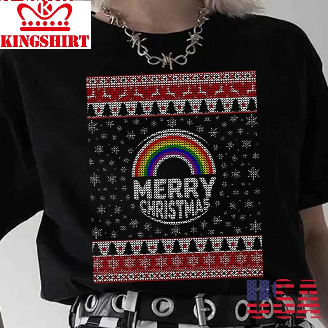 Gay Lgbt Ugly Christmas Sweater Rainbow Unisex T Shirt