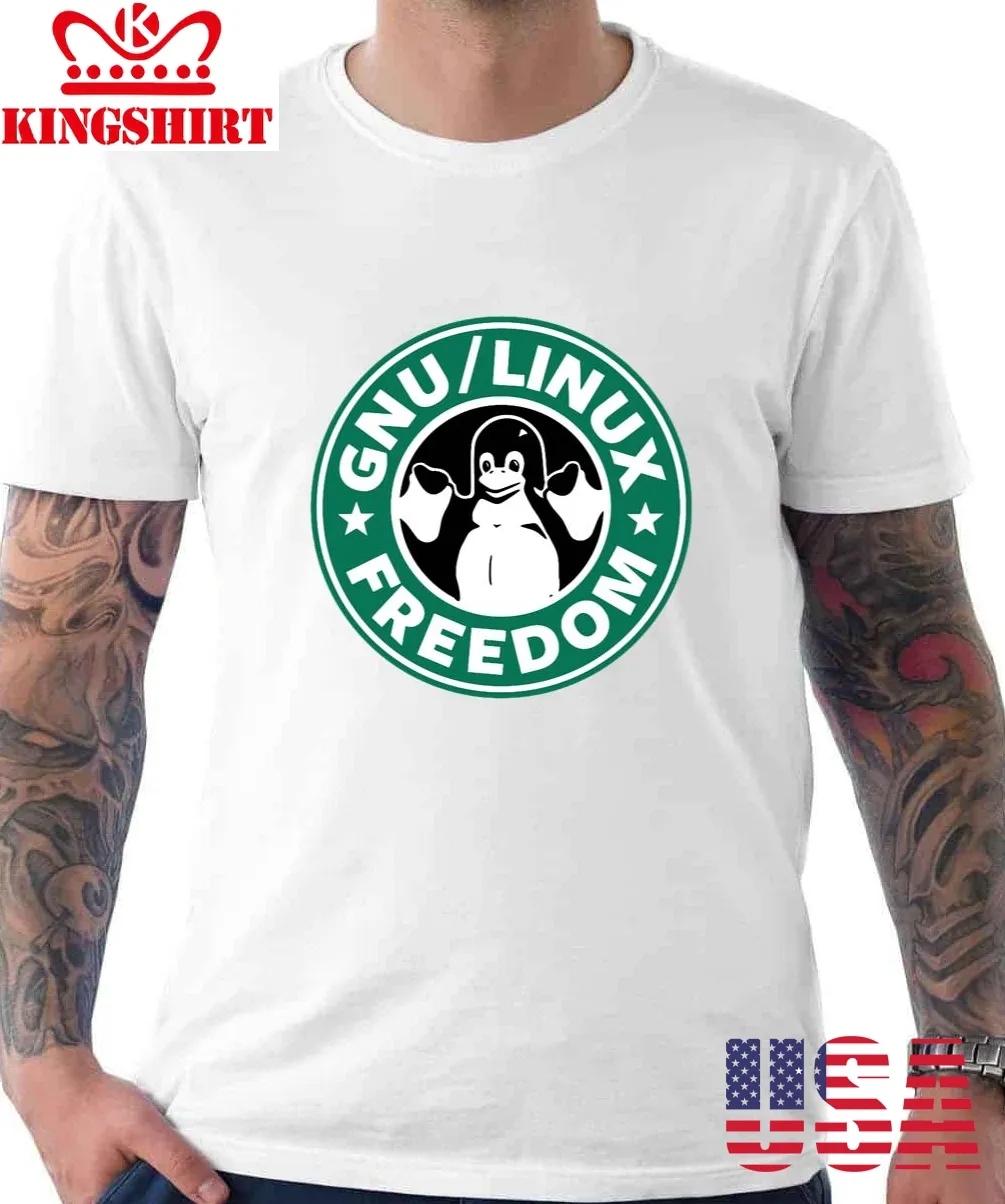 Gnu Linux Freedom Green Unisex T Shirt