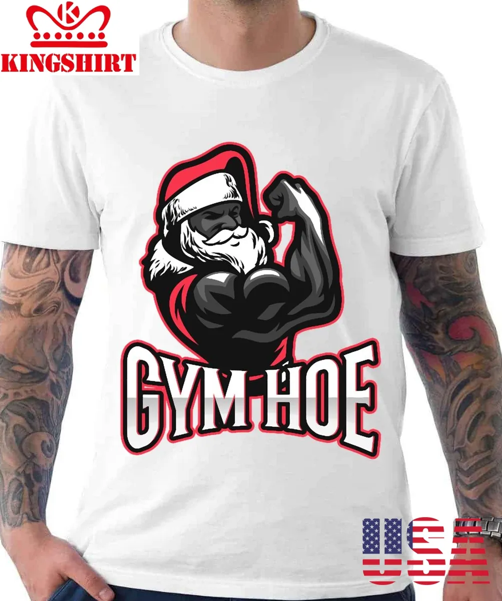 Gym Hoe Gym Xmas Santa Unisex T Shirt