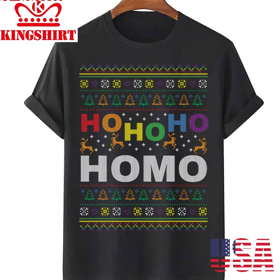 Ho Ho Ho Homo Funny Gay Pride Coming Out Unisex T Shirt