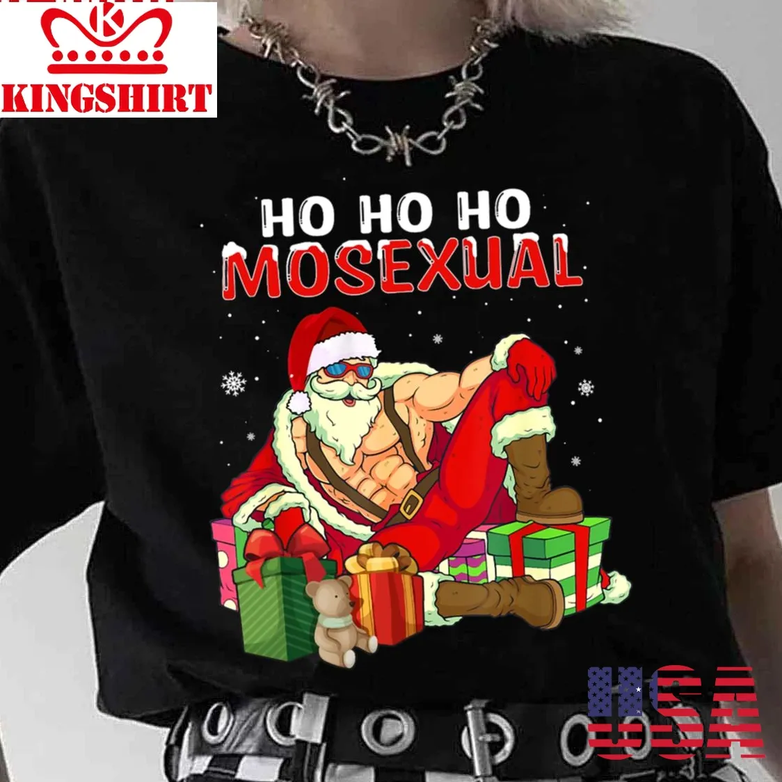 Ho Ho Ho Mosexual Gay Santa Lgbt Funny Gay Unisex T Shirt