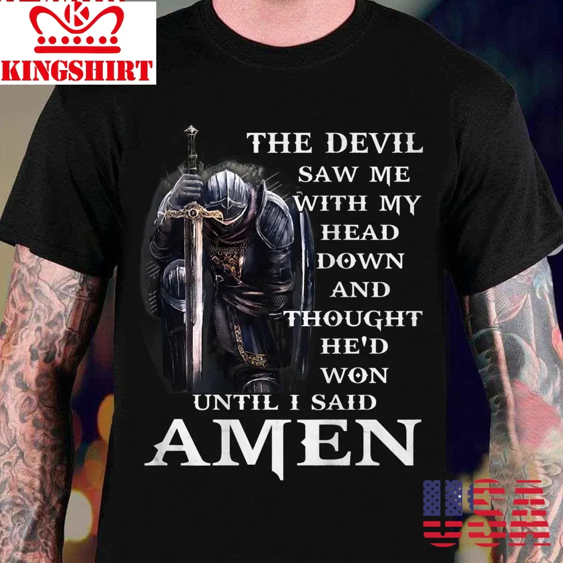 Jesus The Devil Saw Me With My Head Down Unisex T Shirt