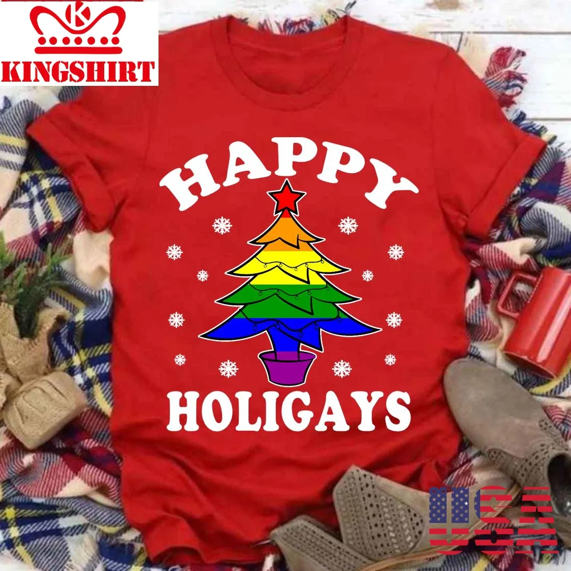 Lgbt Gay Pride Happy Holigays Happy Holidays Unisex T Shirt